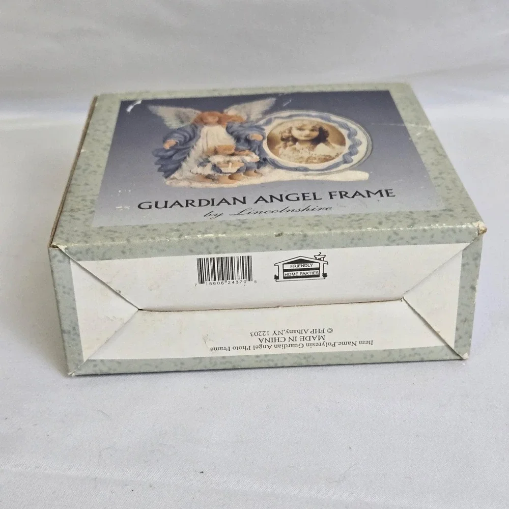 Polyresin Guardian Angel Picture Photo Frame by Lincolnshire With Box,‎ Vintage